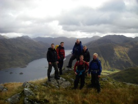 Sea kayak and hillwalking trip, great views from the summit.