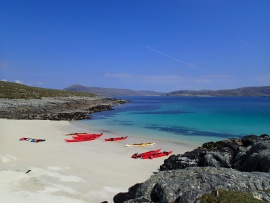 Relaxing on the beach, Taransay, Outer Hebrides