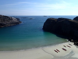 Kayaks on beach, Erraid Island